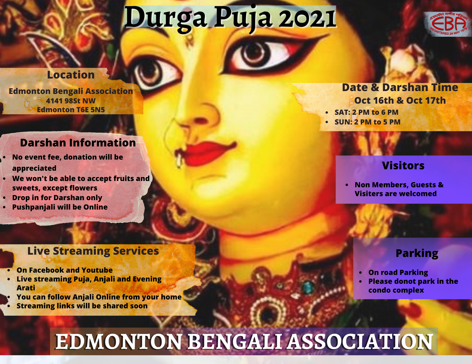 Durga Puja 2021 Online and In-person Darshan Schedule